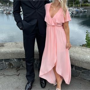 show me your mumu bridesmaids dress in frosty pink